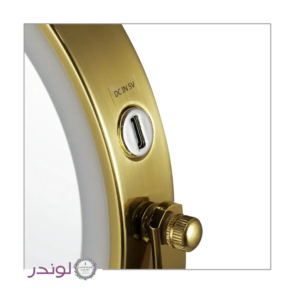 2اینه چراغ دار پایه بلند آینه رینگ لایت ۷ برابر شارژی حرفهای با نور LED سه حالته و بزرگنمایی ۷X