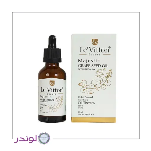 روغن خالص هسته انگور لویتون Cold Pressed روغن هسته انگور لویتون مناسب پوست و مو
