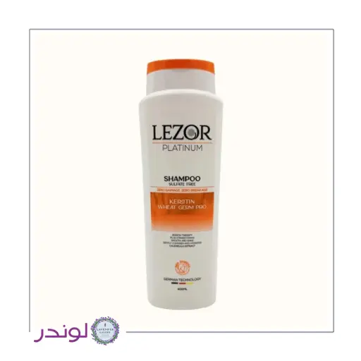 شامپو کراتین و پروتئین جوانه گندم لِزور شامپو کراتین لِزور پلاتینیوم
