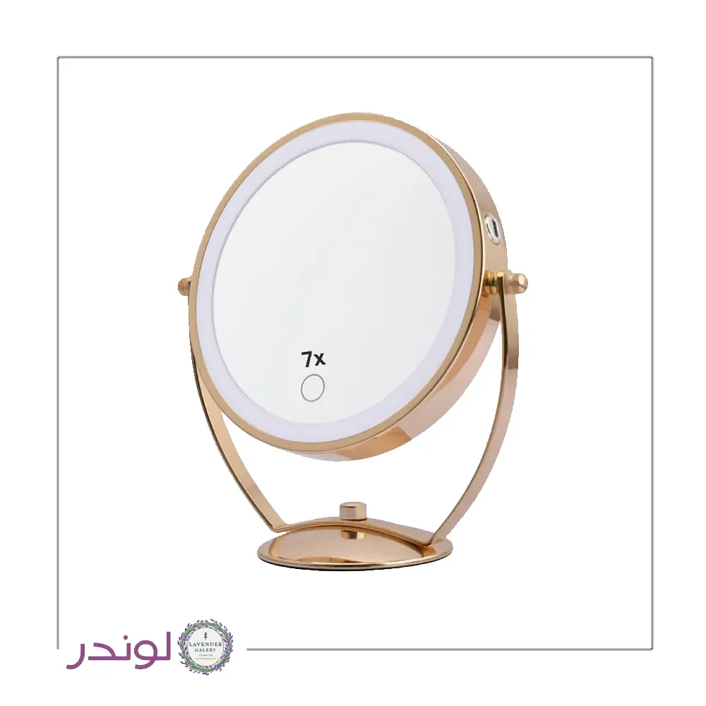 آینه رینگ لایت ۷ برابر پایه کوتاه حرفهای آینه رینگ لایت ۷ برابر پایه کوتاه شارژی با نور LED و بزرگنمایی ۷X