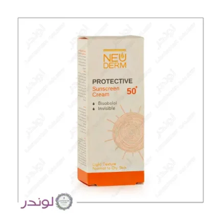 کرم ضد آفتاب بی رنگ نئودرم SPF50 برای پوست خشک و نرمال