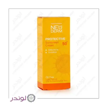کرم ضد آفتاب بدون رنگ نئودرم SPF 50 پوست چرب