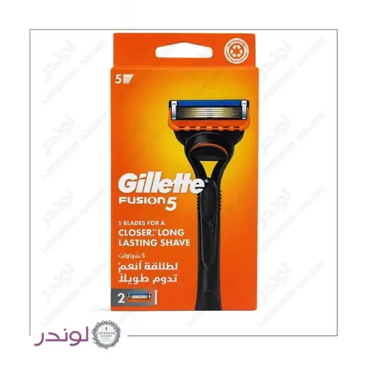 دسته ژیلت فیوژن ۵ همراه دو تیغ یدک دسته ژیلت فیوژن ۵ همراه دو تیغ یدک