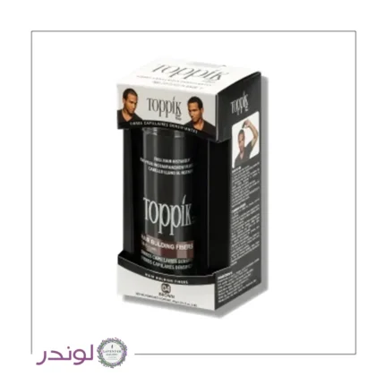 پودر پرپشت‌کننده مو تاپیک Toppik Hair Building Fibers با رشته‌های کراتین طبیعی و عصاره گیاهی، پرپشت‌کننده فوری موهای کم‌پشت، مقاوم در برابر باد و رطوبت، مناسب استفاده روزانه و مهمانی‌ها