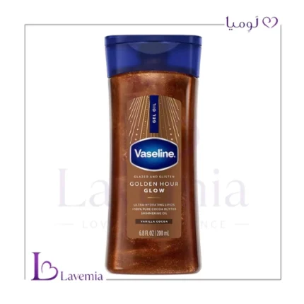 روغن شاین بدن وازلین Golden Hour Glow 200 میل